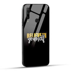 HONOR 9X Back Cover Belive In Yourself Achive Quote Printed Glass Case