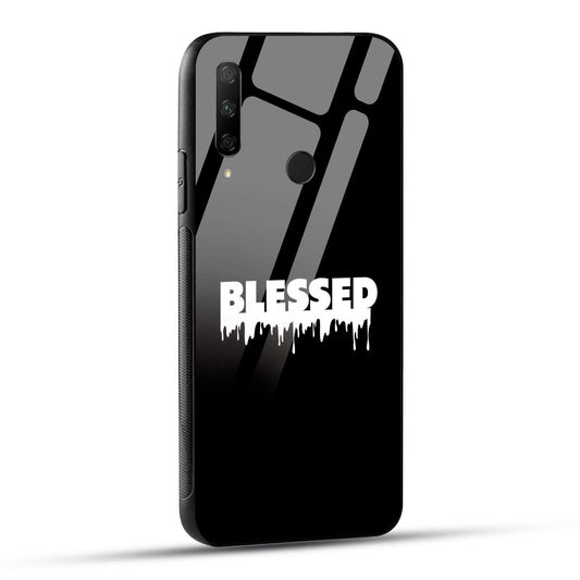 HONOR 9X Back Cover Blessed Strenght Quote Printed Glass Case