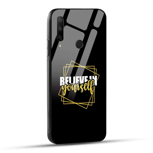 HONOR 9X Back Cover Belive In Yourself Success Quote Printed Glass Case