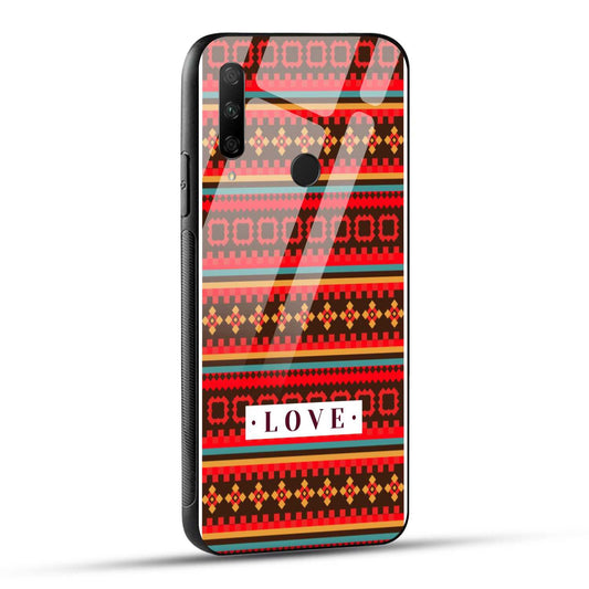 HONOR 9X Back Cover Cool Textile Inspired Pattern Printed Glass Case