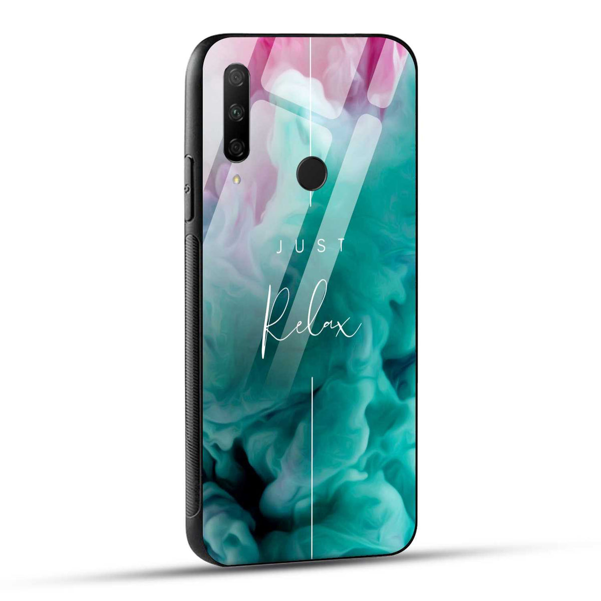 HONOR 9X Back Cover Abstract Water Ink Just Relax Printed Glass Case