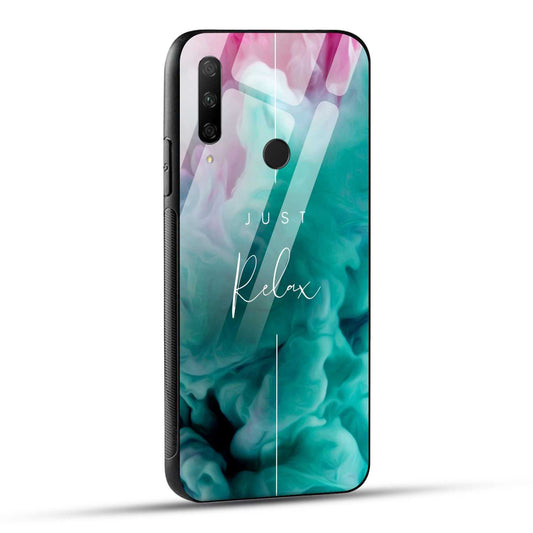HONOR 9X Back Cover Abstract Water Ink Just Relax Printed Glass Case