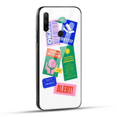 HONOR 9X Back Cover Colorful Packaging Labels Printed Glass Case