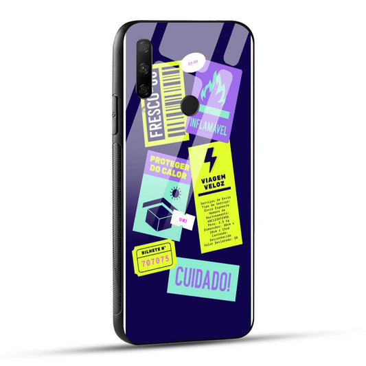 HONOR 9X Back Cover Colorful Transit Packaging Icons Printed Glass Case