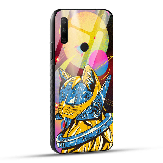 HONOR 9X Back Cover Cat Illustration Printed Glass Case