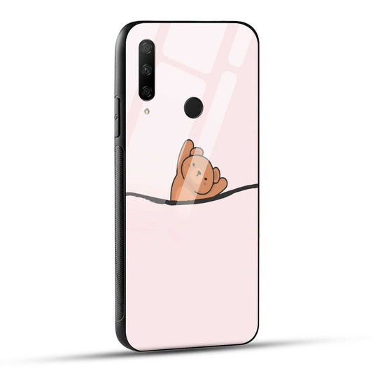 HONOR 9X Back Cover Cute Teddy Printed Glass Case