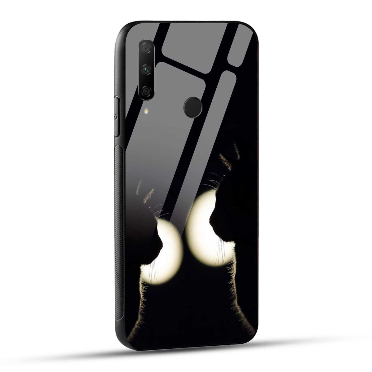 HONOR 9X Back Cover Black Aesthetic Cat Friendship Printed Glass Case