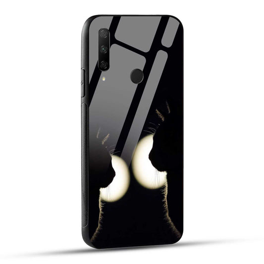 HONOR 9X Back Cover Black Aesthetic Cat Friendship Printed Glass Case