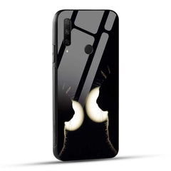 HONOR 9X Back Cover Black Aesthetic Cat Friendship Printed Glass Case