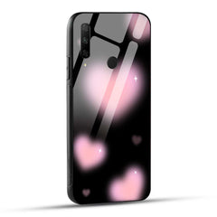 HONOR 9X Back Cover Black And Pink Blurry Heart Printed Glass Case