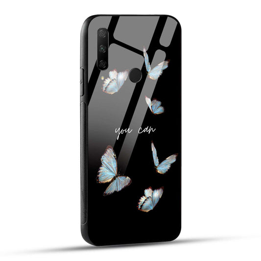 HONOR 9X Back Cover Black Delicate Phrase Printed Glass Case