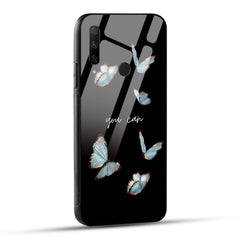 HONOR 9X Back Cover Black Delicate Phrase Printed Glass Case