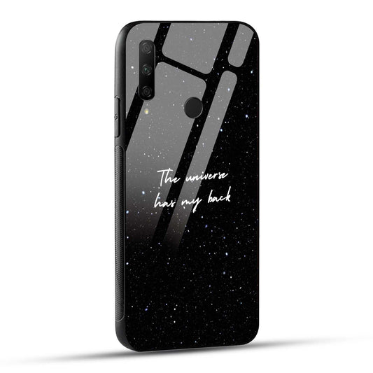 HONOR 9X Back Cover Black White Dark Stars Positive Affirmation Printed Glass Case