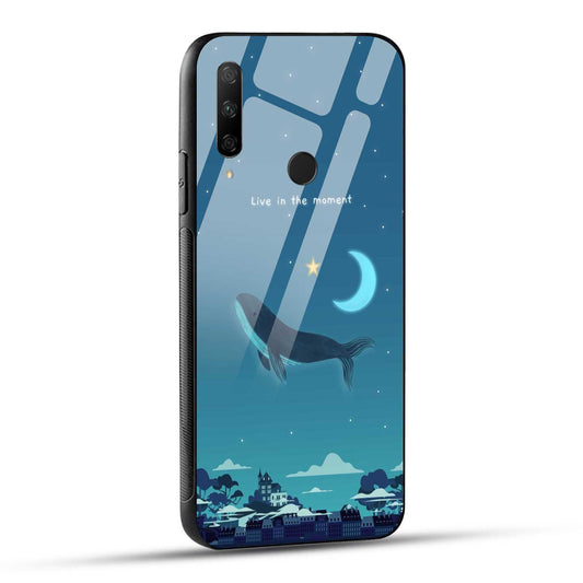 HONOR 9X Back Cover Blue Cute Night Sky Quote Printed Glass Case