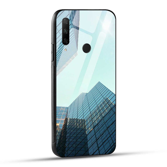 HONOR 9X Back Cover Blue Light Simple Corporate Printed Glass Case