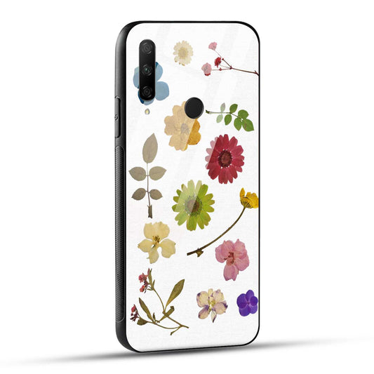 HONOR 9X Back Cover Colorful Vintage Dried And Pressed Flower Printed Glass Case