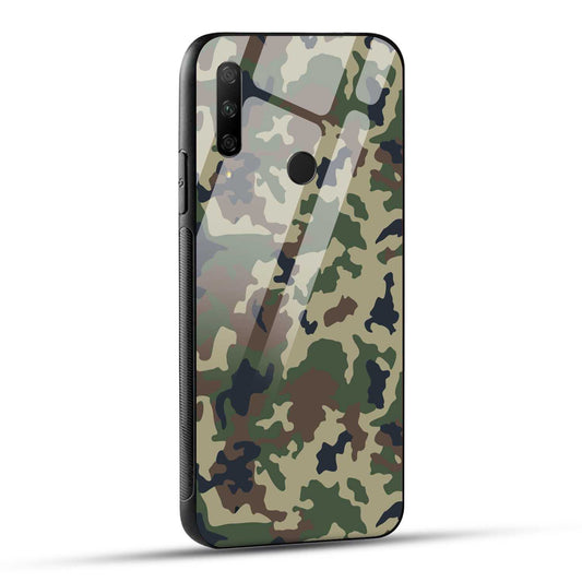 HONOR 9X Back Cover Army Pattern Printed Glass Case