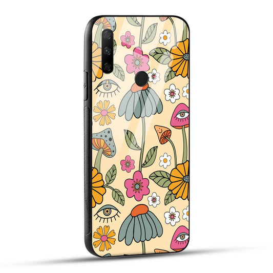 HONOR 9X Back Cover Alien Flower  Printed Glass Case