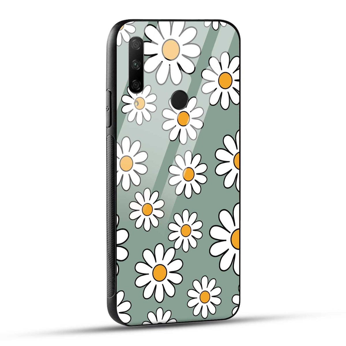 HONOR 9X Back Cover Colorful Doodle Of Floral Printed Glass Case
