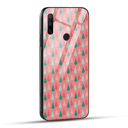 HONOR 9X Back Cover Chritsmas Tree Pattern Printed Glass Case