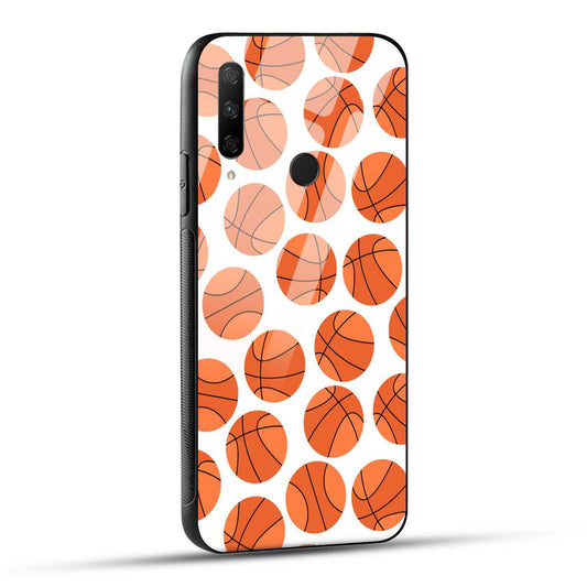 HONOR 9X Back Cover Basket Ball Doodle  Printed Glass Case