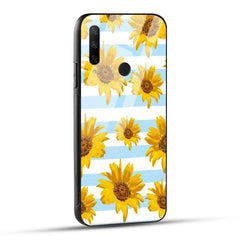 HONOR 9X Back Cover Beautiful Sunflower Doodle Printed Glass Case