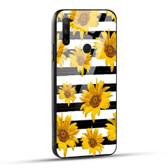 HONOR 9X Back Cover Beautiful Sunflower Doodle Art Printed Glass Case