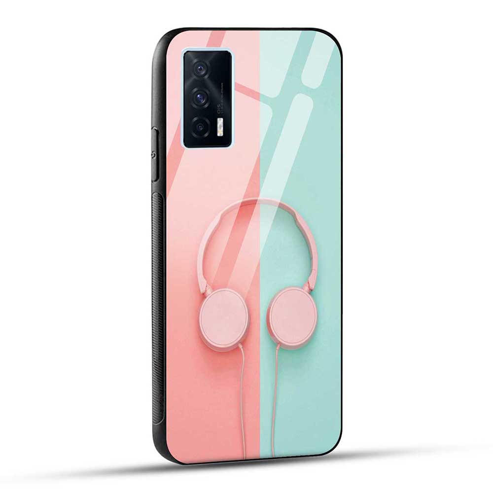 iQOO 7 5G Back Cover Music Headphone Glass Case