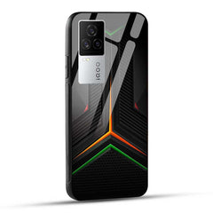 iQOO 7 Legend 5G Back Cover Robotic Texture Glass Case