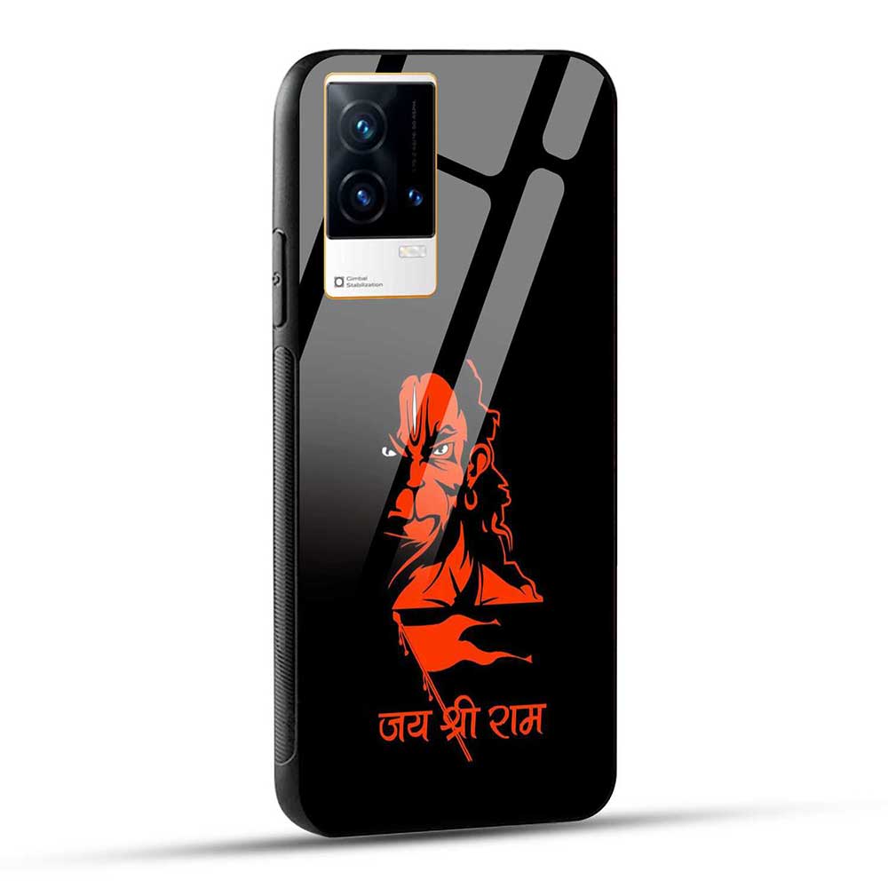 iQOO 9 5G Back Cover Jay Shree Ram Bajrangballi Hanuman Glass Case