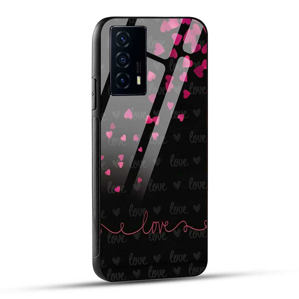 iQOO Z5 5G Back Cover Red Heart Love Glass Case