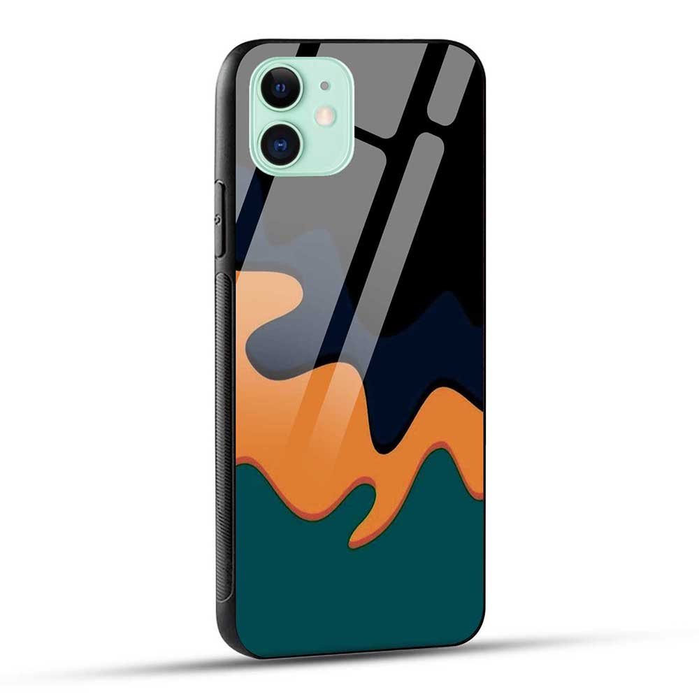 iPhone 11 Back Cover Wavy Style Glass Case