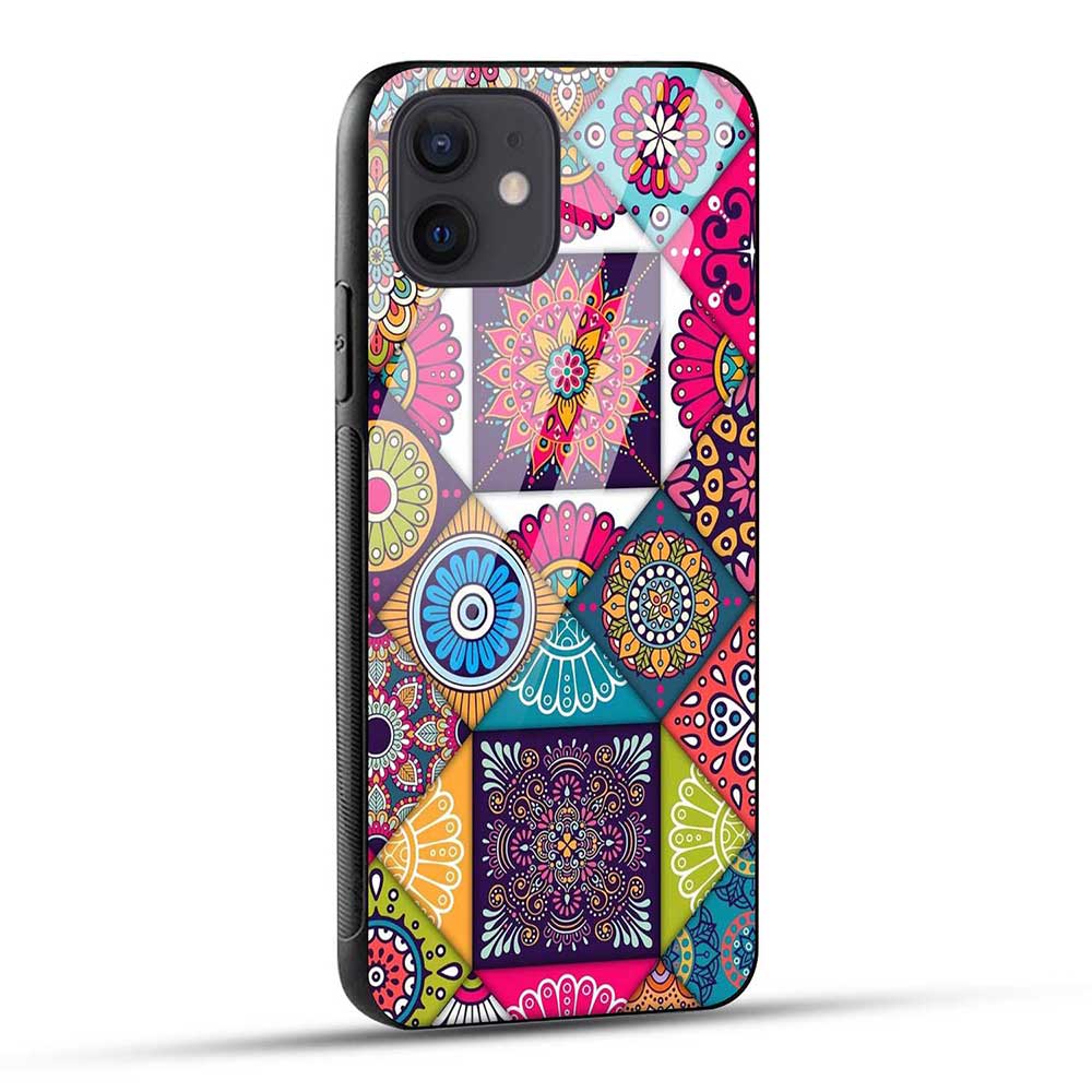 iPhone 12 Back Cover Decorative Glass Case