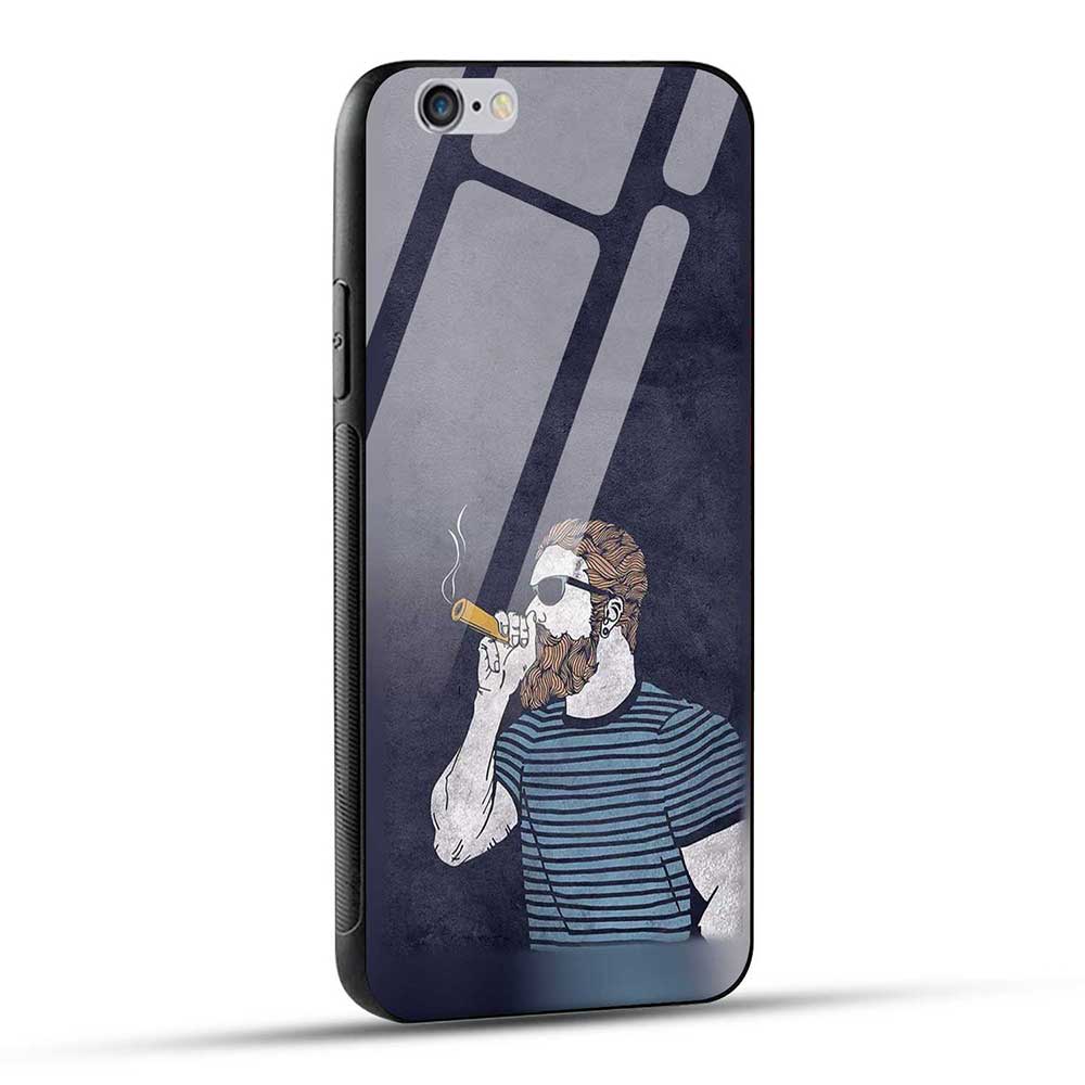 iPhone 6 Plus / iPhone 6s Plus Back Cover Bearded Man Glass Case