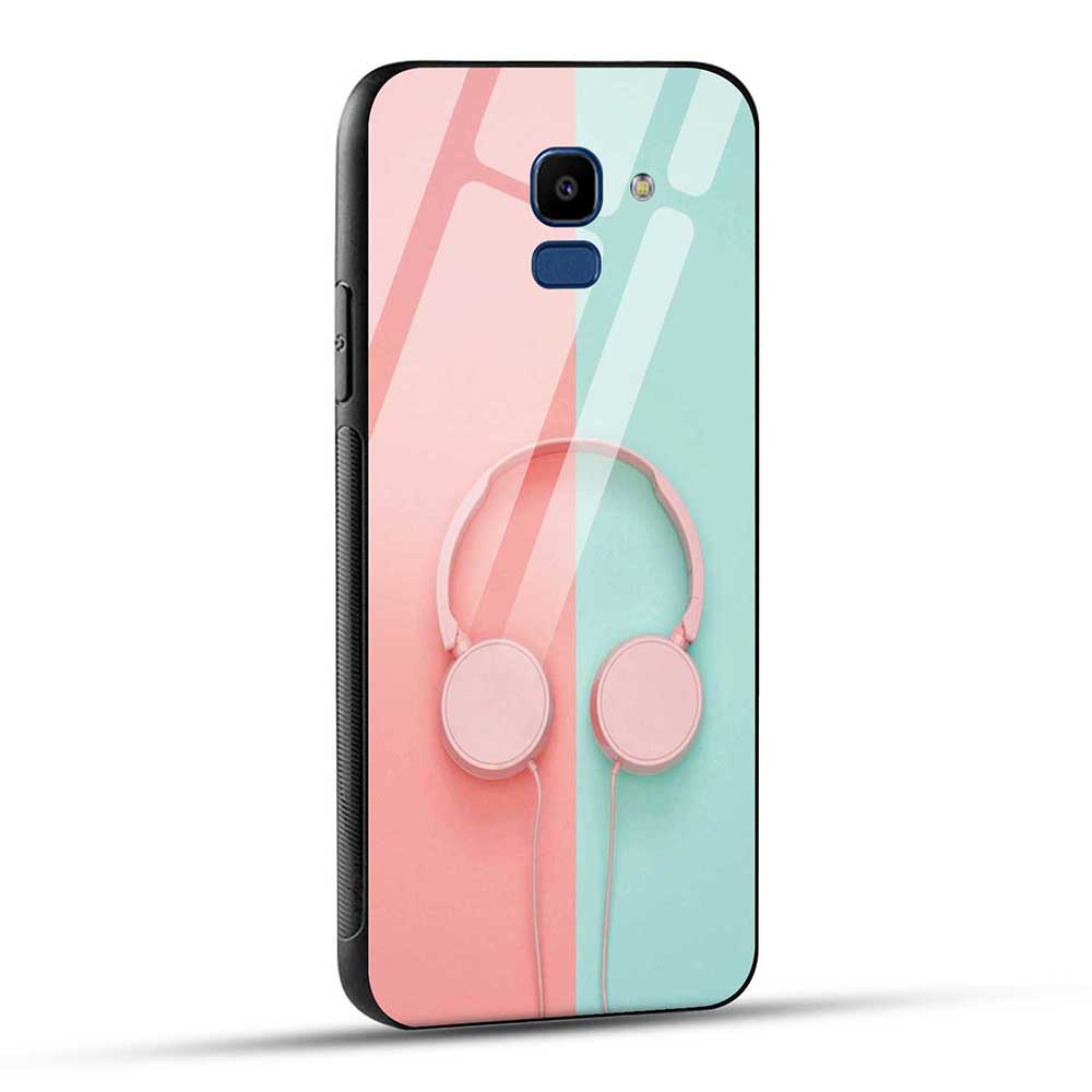 Samsung Galaxy J6 Back Cover Music Headphone Glass Case