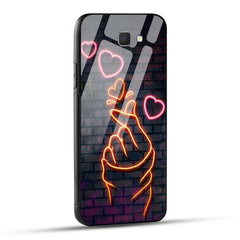 Samsung Galaxy J7 Prime / Samsung Galaxy On Nxt Back Cover Swag Cute Hearts Printed Glass Case