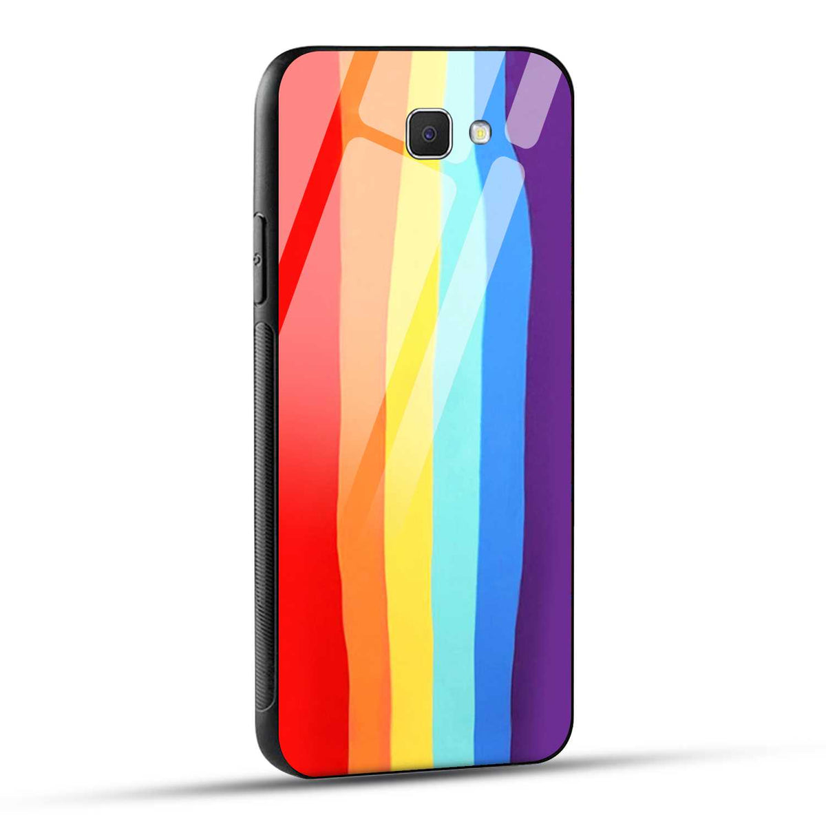 Samsung Galaxy J7 Prime / Samsung Galaxy On Nxt Back Cover Rainbow Color Printed Glass Case