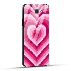 Samsung Galaxy J7 Prime / Samsung Galaxy On Nxt Back Cover Love Hearts Printed Glass Case
