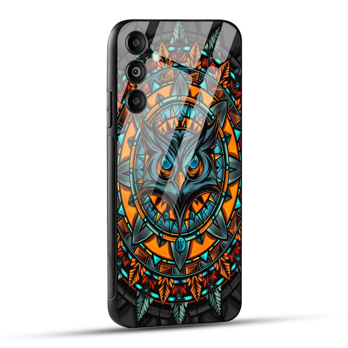 Samsung Galaxy M14 5G Back Cover Attractive Owl Printed Glass Case