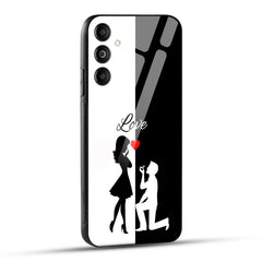 Samsung Galaxy M14 5G Back Cover Love Proposal Printed Glass Case