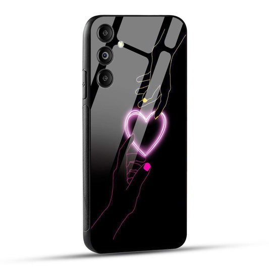 Samsung Galaxy M14 5G Back Cover Love Forever Heart Printed Glass Case