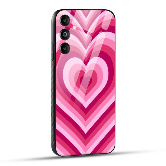 Samsung Galaxy M14 5G Back Cover Love Hearts Printed Glass Case