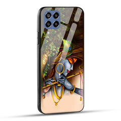 Samsung Galaxy M33 5G Back Cover Lord Krishna with Flute Printed Glass Case