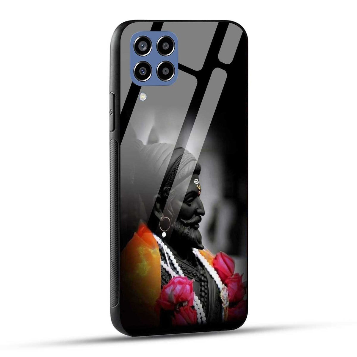 Samsung Galaxy M33 5G Back Cover Chatrapati Shivaji Maharaj Raje Printed Glass Case