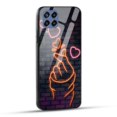 Samsung Galaxy M33 5G Back Cover Swag Cute Hearts Printed Glass Case