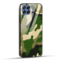 Samsung Galaxy M33 5G Back Cover Camouflage Printed Glass Case