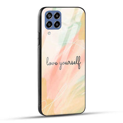 Samsung Galaxy M33 5G Back Cover Love Yourself Glass Case