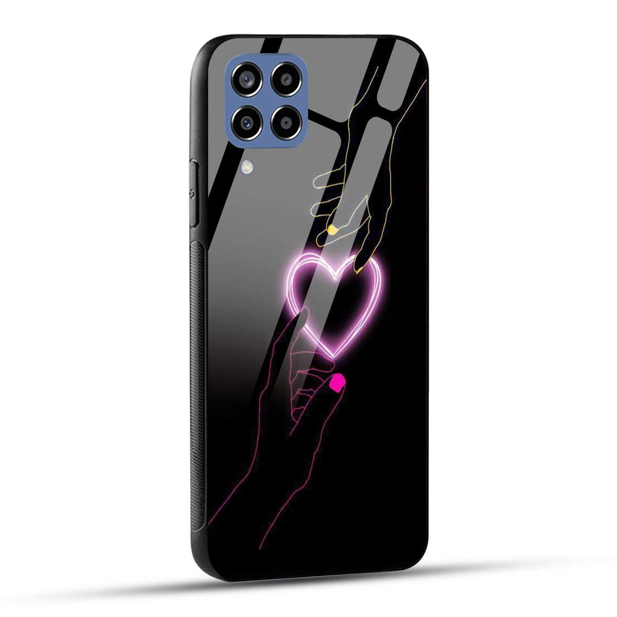 Samsung Galaxy M33 5G Back Cover Love Forever Heart Printed Glass Case
