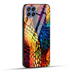 Samsung Galaxy M33 5G Back Cover Colorburst Jungle Rainbow Animal Spots Printed Glass Case