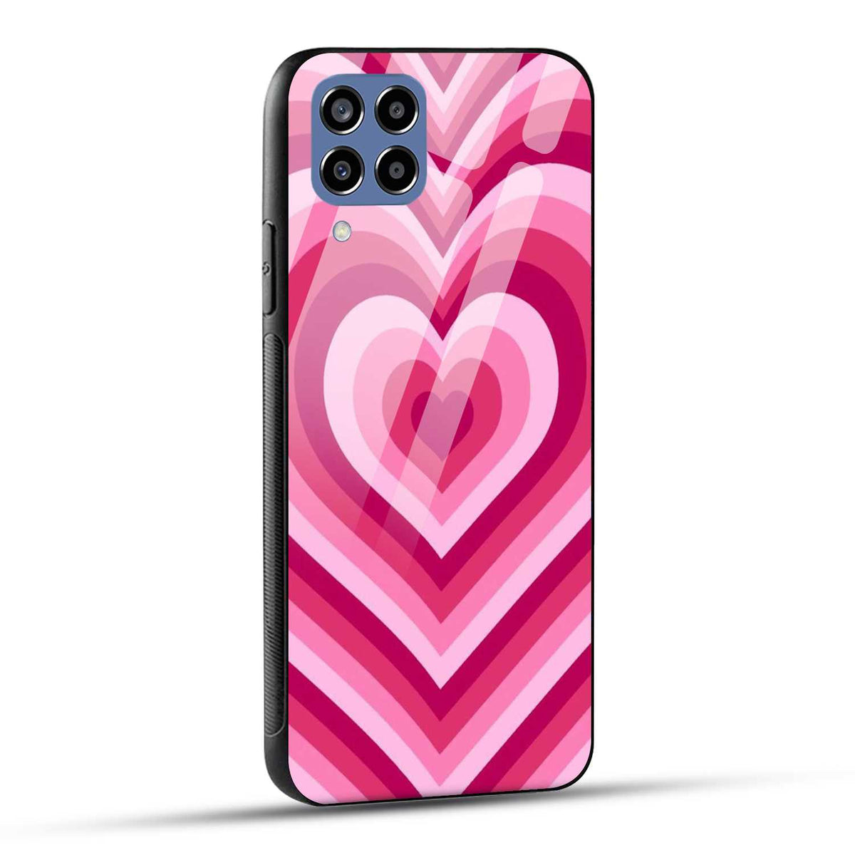 Samsung Galaxy M33 5G Back Cover Love Hearts Printed Glass Case
